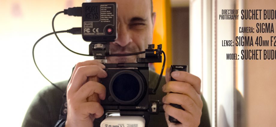 Film director Suchet Budon with cine rig