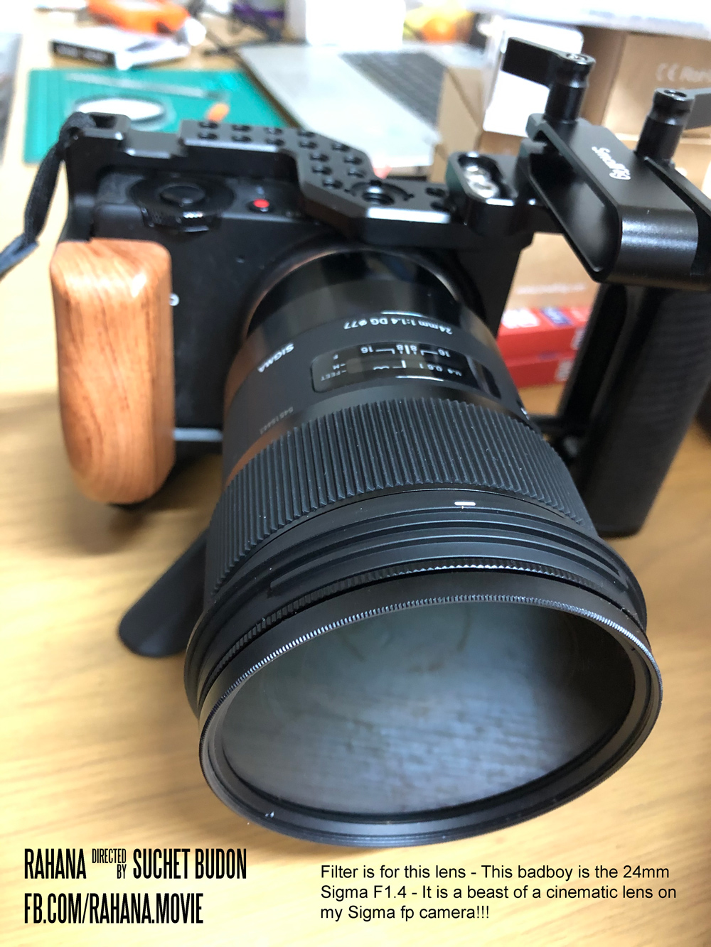 SIGMA fp camera with 24mm Sigma F1.4 lens attached