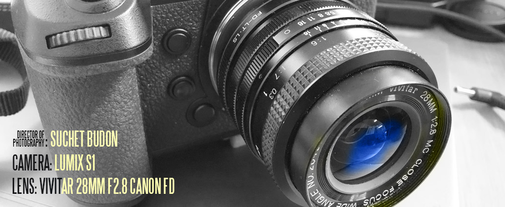 Panasonic Lumix S1 camera with a manual focus Vivitar 28mm F2.8 Canon FD lens.